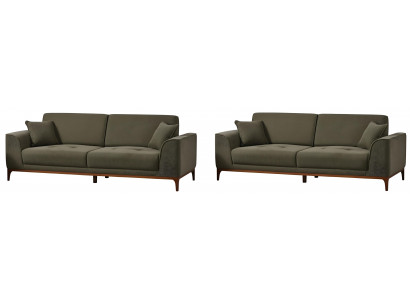 Wohnzimmer Set Modern Grün Designer-Sofa Komfortabel Minimalismus