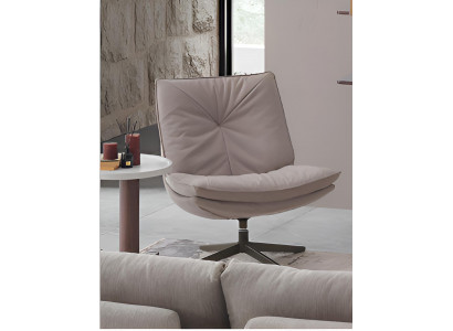 Design Sessel & Beistelltisch Japandi Stil Holz Braun Modern Edel.