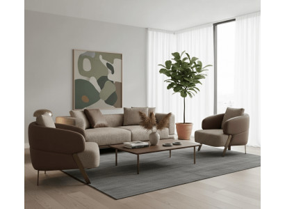 Modernes Wohnzimmer-Set mit 3+1+1 Sitzern für stilvolles Ambiente
