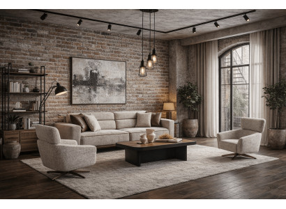 Wohnzimmer-Set 3+1+1 im modernen Stil mit elegantem Design