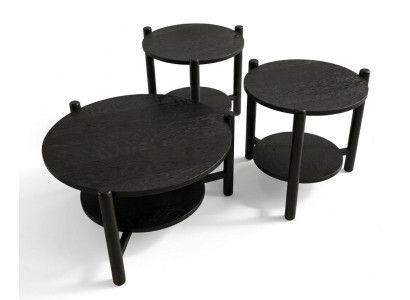 Wohnzimmer-Set mit Couchtisch und 2 Beistelltischen im eleganten Design