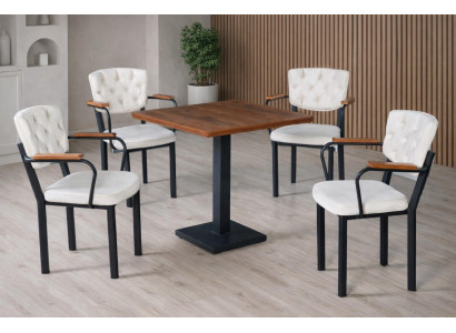 Tisch Stuhl Esszimmer Stil modern Farbe weiß schwarz bequem vielseitig