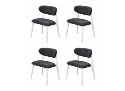 4x Stühle Stil modern Farbe schwarz weiß neu weich bequem vielseitig