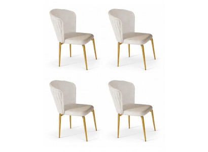 4x Stühle Stil modern Farbe weiß neu Esszimmer bequem vielseitig weich
