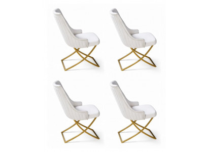 4x Stühle Stil modern Farbe weiß weich bequem neu Esszimmer komfortabel