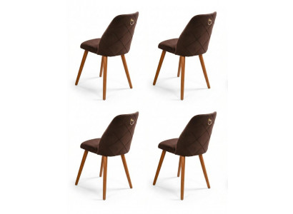 4x Stühle Stil modern Farbe braun bequem neu Esszimmer komfortabel weich