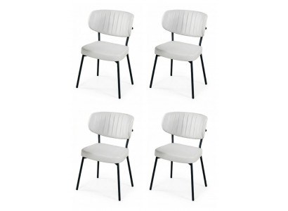 4x Stühle Stil modern Farbe weiß bequem neu Esszimmer komfortabel weich