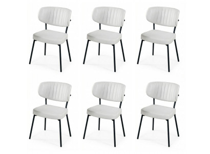 6x Stühle Stil modern Farbe weiß bequem neu Esszimmer komfortabel