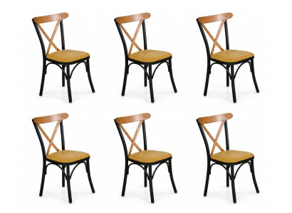 6x Stühle Stil modern Farbe schwarz bequem Esszimmer komfortabel weich