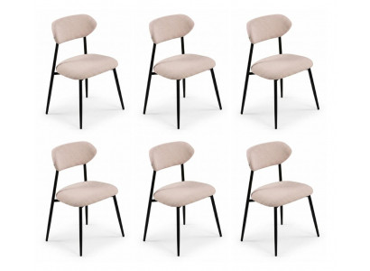 6x Stühle Stil modern Farbe beige neu Esszimmer praktisch bequem weich