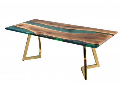 Tisch Stil modern Farbe goldfarben bequem Esszimmer rechteckig neu
