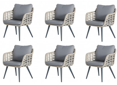 6x Stühle Terrassenmöbel Terrasse Stuhl Modern Stuhl Premium Stuhl