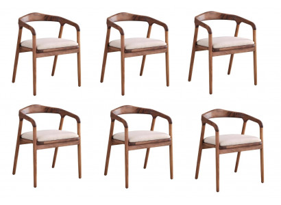 6x Stühle Stil modern Farbe braun neu Holz praktisch bequem Esszimmer