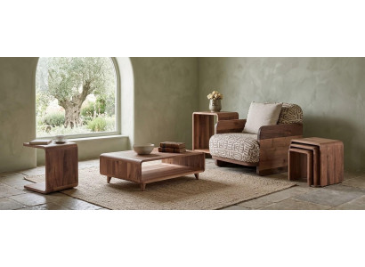 Sessel 3x Couchtisch Coffetisch Wohnzimmer Stil modern Farbe braun neu