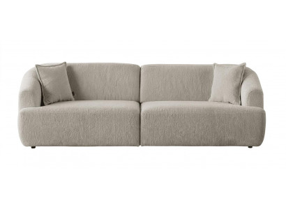 3 Sitzer Sofa Stil modern Farbe beige bequem geräumig Wohnzimmer weich