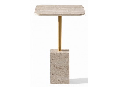 2x Beistelltisch Stil modern Farbe beige quadratisch bequem Wohnzimmer