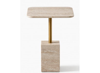 2x Beistelltisch Stil modern Farbe beige neu Wohnzimmer quadratisch