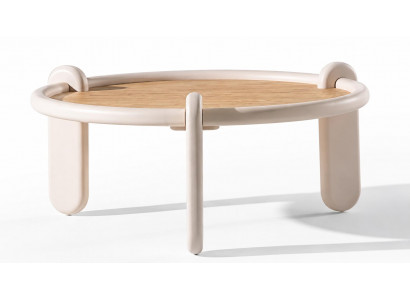 2x Beistelltisch Stil modern Farbe beige Wohnzimmer neu praktisch bequem