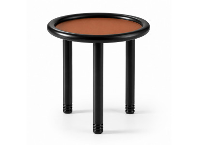 2x Beistelltisch Stil modern Farbe schwarz neu Wohnzimmer rund praktisch