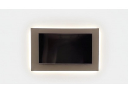 TV-Wandpaneel Graubeige Moderner Stil Komfortabel Minimalistisch Elegant