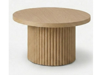 Hellbrauner Runder Couchtisch Wohnzimmer Sofatisch Rundtisch