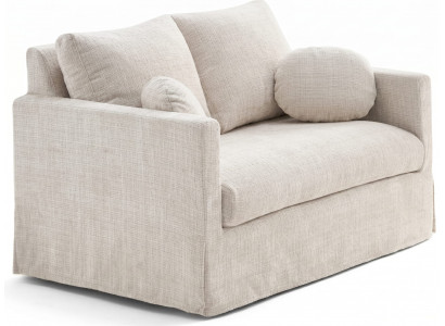 Beiges 2-Sitzer-Sofa Stoffsofa stilvolle Sofas für das Wohnzimmer Polstermöbel