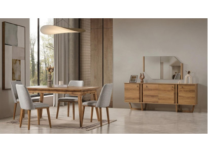 Tisch Konsole Spiegel Wohnzimmer Stil modern Farbe braun neu rechteckig