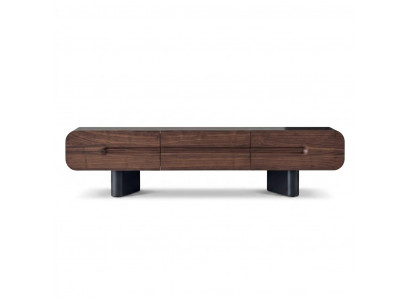 TV Lowboard Modern Braun Luxus Fernsehschrank Wohnzimmer Design