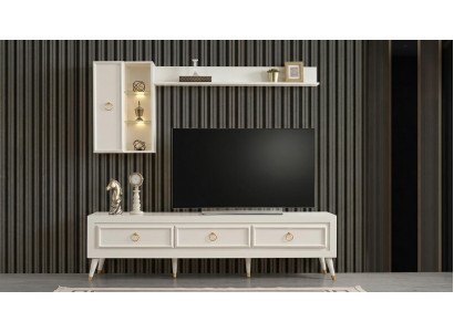 Wohnwand Regal Schrank Regal Oberer Block Stil modern Farbe weiß neu praktisch