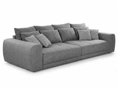 Graues 5-Sitzer-Sofa großes Stoffsofa moderne hochwertige Sofas