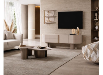 TV-Möbel Regal Beistelltisch Beige moderner Stil neu