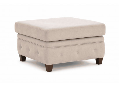 Beiger gepolsterter Hocker Quadratischer Fußhocker Polstermöbel