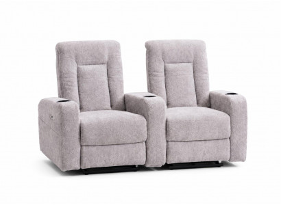Komfortables 2-Sitzer Kinosofa  für Wohnzimmer mit USB-Steuerung
