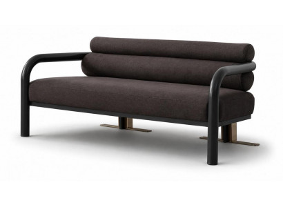 3-Sitzer-Sofa bequem weich geräumig moderner Stil schwarz neu