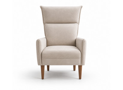 Eleganter Relaxsessel in Beige Italienischer Sessel Polster Möbel