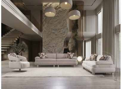Sitzgarnitur Sofa Sessel  Polstermöbelgarnitur  Modernes Interieur