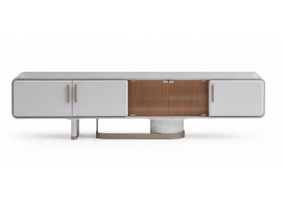 Weißer niedriger TV-Schrank TV-Kommode moderner Stil niedrige Kommode