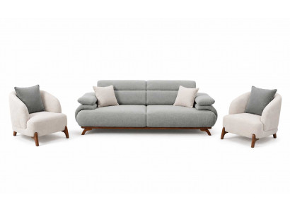Modernes Sofagarnitur 3+1+1 Sitzer Elegante Wohnzimmer Set 3tlg