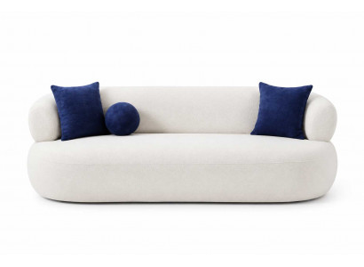 Wohnzimmer Sofa 3 Sitzer Weiß Polstersofa Luxuriöses Moderner Dreisitzer Couch