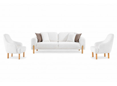 Sofa Set 3+1+1 Sitzer Wohnzimmer Komplettes Elegant Sofagarnitur Polstermöbel