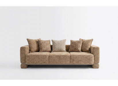 Sofa Modern Grau Stoff Komfort Wohnlich Stilvoll Exklusiv Design