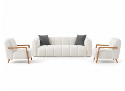 Sofagarnitur 3+1+1 Sitzer Wohnzimmer Sofa Set Luxusmöbel 3tlg
