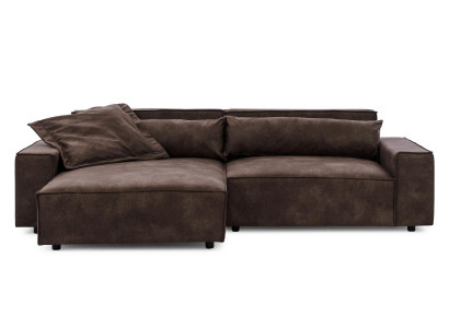 Braunes L-förmiges Stoffsofa Weiches Sofa für das Wohnzimmer Hochwertige Sofas