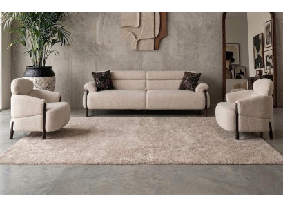 Sofa Set Sofa Sessel weich bequem schön modern weiß