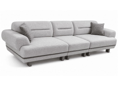 Hellgraues 3-Sitzer-Sofa aus Stoff Modernes modulares Sofa Designer