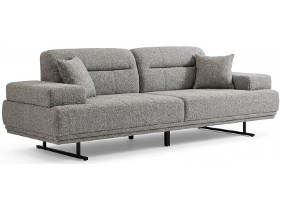 3-Sitzer Sofa Moderner Stil Grau Luxuriöse Bequem Polstergarn Schick