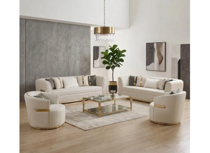 Weiße Wohnzimmer Sofagarnitur Exklusive Sofas Designer Textilsessel