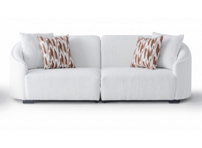 Sofa 3 Sitzer Modern Weiss Elegant Polstersofa Couch Dreisitzer