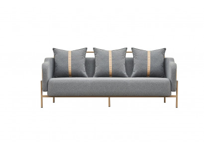 Sofa grau abnehmbare Kissen modern elegant funktional
