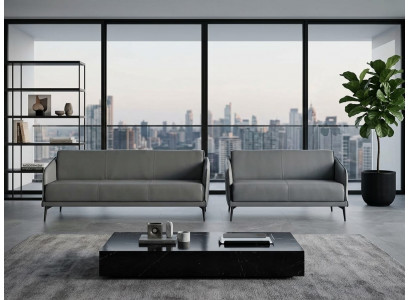 2-Sitzer Sofa 3-Sitzer Sofa modernes Grau vielseitig minimalistisch
